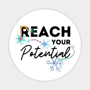 Reach Your Potential Neurons blk Magnet